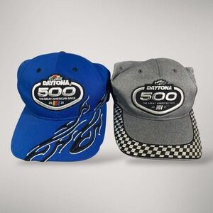 Daytona 500 The‎ Great American Race 2021 NASCAR Hats Bundle Blue Gray Mens OSFM